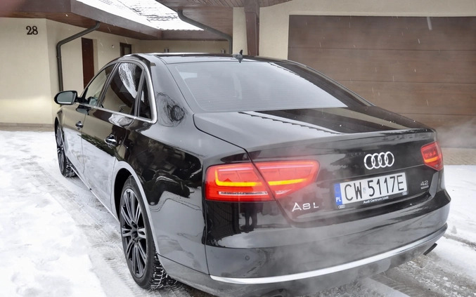 Audi A8 cena 75900 przebieg: 147000, rok produkcji 2012 z Kalisz małe 106